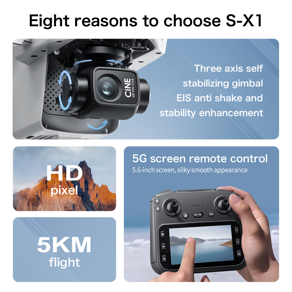 Lenovo S-X1 MAX GPS Drone 3-Ax - Drone Gimbal 3 Axis ulasan dan harga