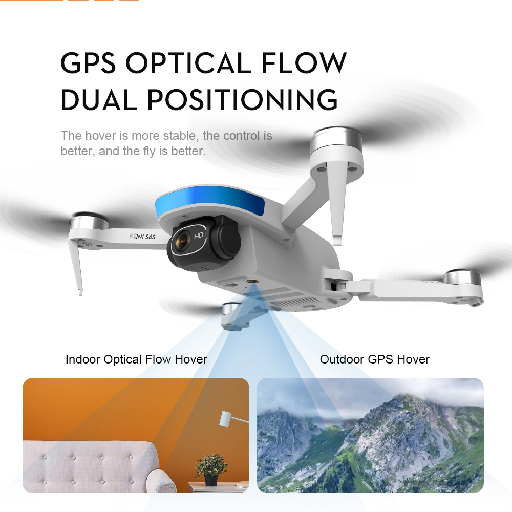 S6S GPS Optical Flow Positioni - Drone Gimbal 2 Axis ulasan dan harga