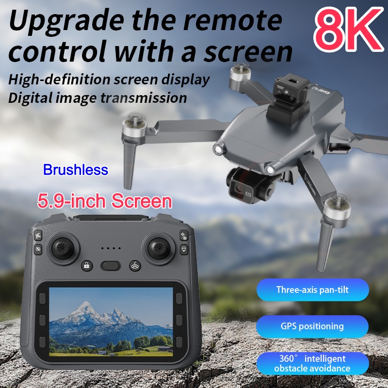 8K ESC Dual Camera Drone GPS P - Drone Gimbal 3 Axis ulasan dan harga