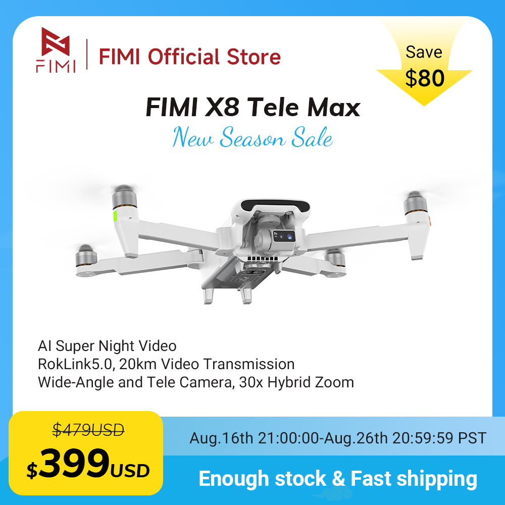 FIMI X8 Tele Max Drone 1/2-inc - Drone Gimbal 2 Axis ulasan dan harga